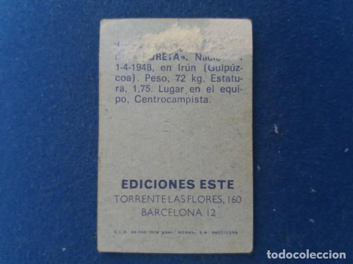Cromos de f&uacute;tbol: 74/75 ESTE. AT. MADRID IRURETA - Foto 2