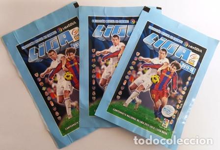 Cromos de f&uacute;tbol: LOTE DE 3 SOBRES COLECCION OFICIAL DE CROMOS LIGA BBVA LIGA 2011 - 12 - PANINI - SIN ABRIR -