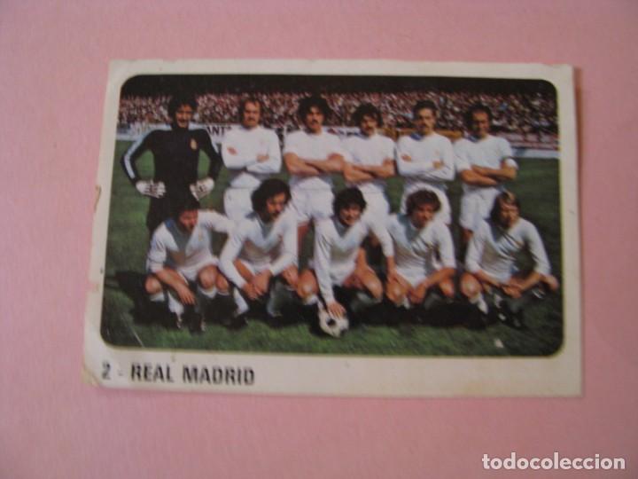 Cromos de f&uacute;tbol: CROMO PEGATINA DEL EQUIPO REAL MADRID. A&Ntilde;OS 70. 7X5 CM.