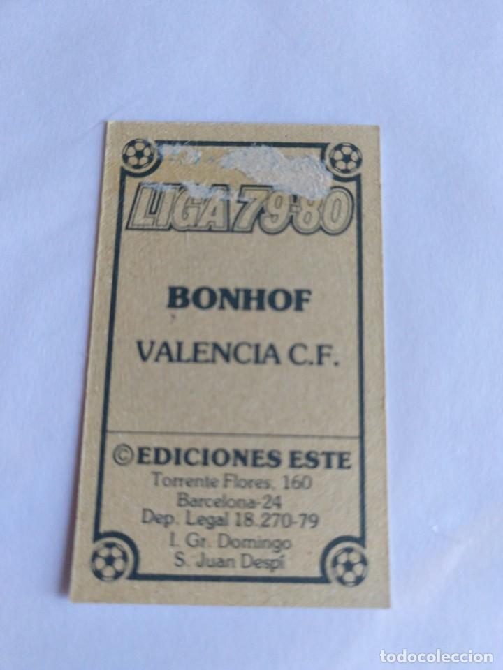 Cromos de f&uacute;tbol: Este 79 80 bonhof del valencia - Foto 2