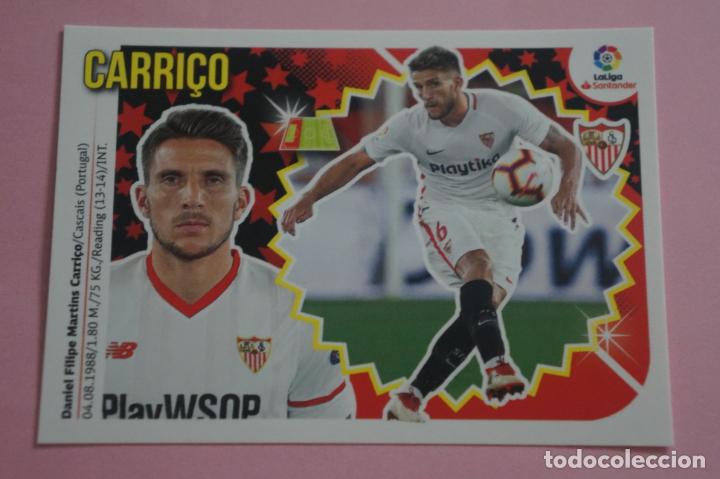 Cromos de f&uacute;tbol: CROMO DE F&Uacute;TBOL CARRI&Ccedil;O DEL SEVILLA F.C. COLOCA SIN PEGAR LIGA ESTE 2018-2019/18-19
