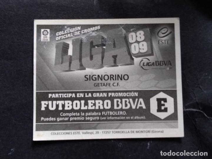 Cromos de f&uacute;tbol: SIGNORINO GETAFE ESTE 08 09 - Foto 2