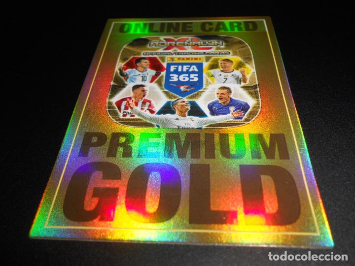 Cromos de F&uacute;tbol: PREMIUM GOLD SALE MESSI CRISTIANO LIMITED EDITION ONLINE CARD ADRENALYN XL FIFA 365 2016 2017 16 17