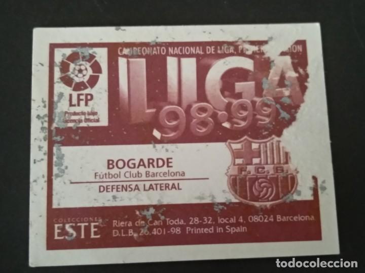 Cromos de f&uacute;tbol: BOGARDE BARCELONA ESTE 98 99 - Foto 2