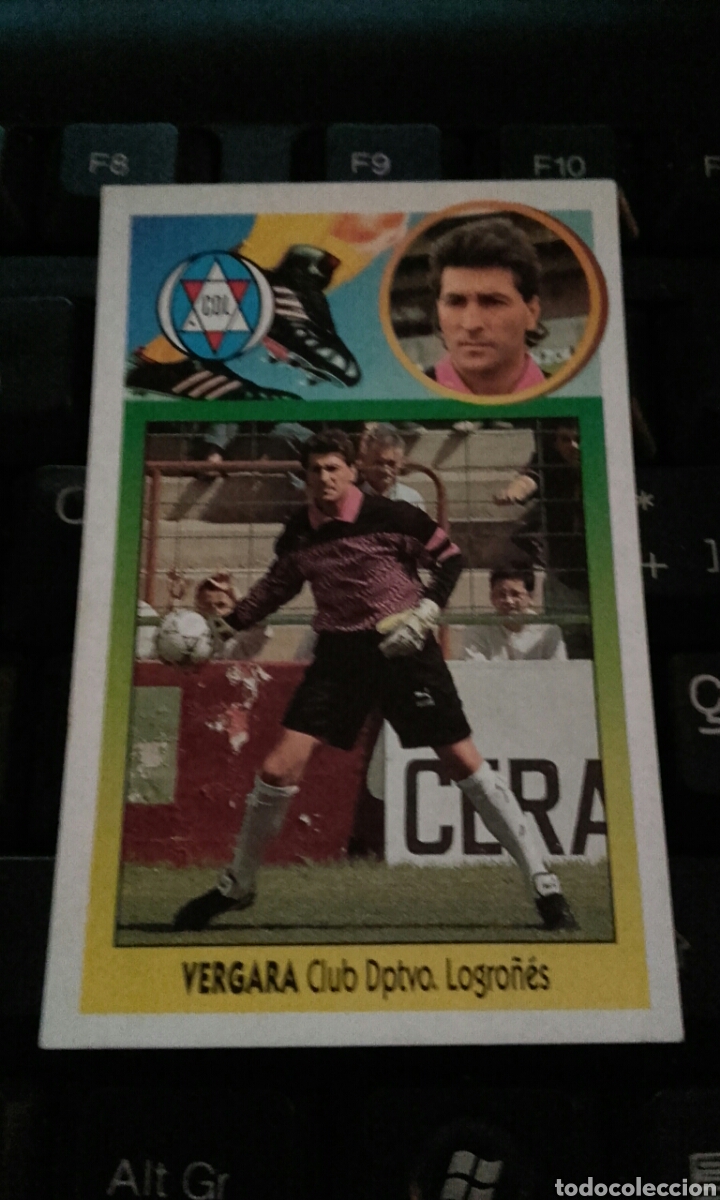 Cromos de f&uacute;tbol: CROMO VERGARA LOGRO&Ntilde;&Eacute;S 93 94 ESTE SIN PEGAR - Foto 1
