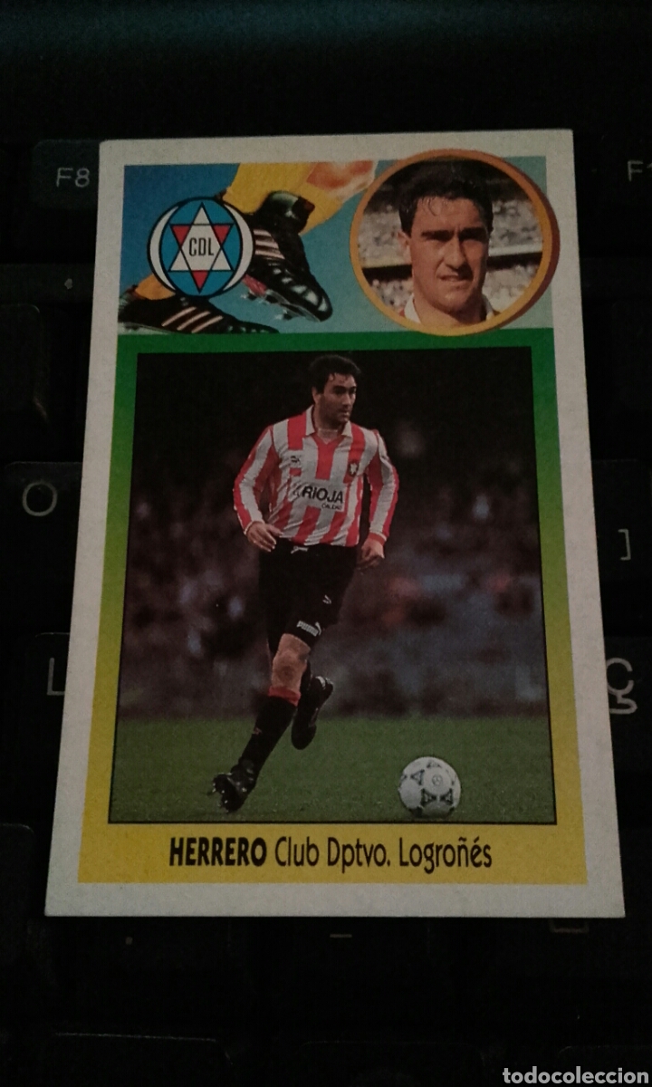 Cromos de f&uacute;tbol: CROMO HERRERO LOGRO&Ntilde;&Eacute;S 93 94 ESTE SIN PEGAR - Foto 1