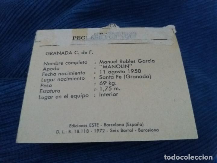 Cromos de f&uacute;tbol: 72/73 ESTE. GRANADA manolin - Foto 2