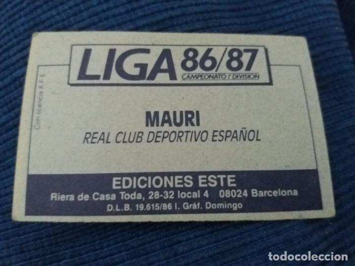 Cromos de f&uacute;tbol: 86/87 ESTE. NUNCA PEGADO ESPA&Ntilde;OL mauri - Foto 2