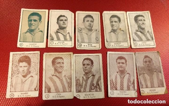 Cromos de f&uacute;tbol: Lote de 10 cromos de futbol del Equipo del Espa&ntilde;ol
