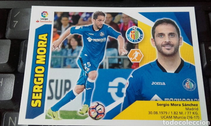 Cromos de f&uacute;tbol: CROMO 8 SERGIO MORA GETAFE ESTE 17 18 NUEVO - Foto 1