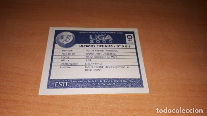 Cromos de f&uacute;tbol: Cromo Mandra - Foto 2