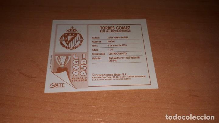 Cromos de f&uacute;tbol: Cromo torres gomez - Foto 2