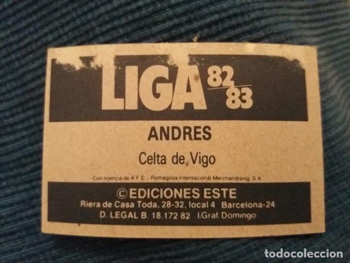 Cromos de f&uacute;tbol: 82/83 ESTE. CELTA DE VIGO andres - Foto 2
