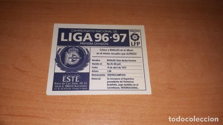 Cromos de f&uacute;tbol: Cromo rivaldo - Foto 2