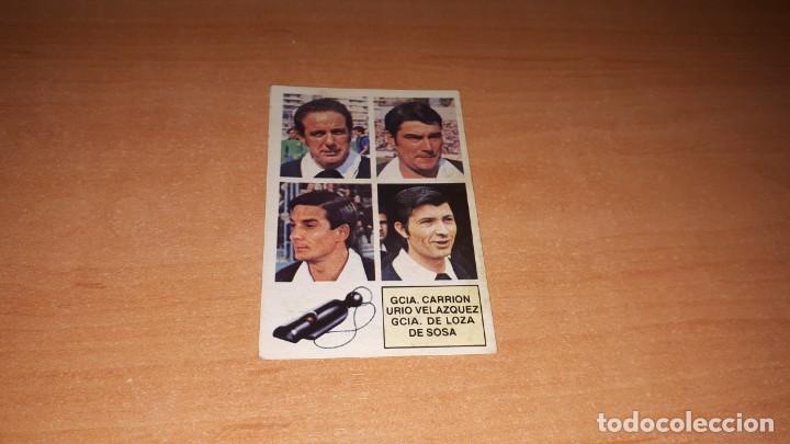 Cromos de F&uacute;tbol: Cromo arbitros