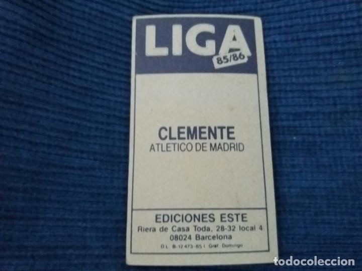 Cromos de f&uacute;tbol: 85/86 ESTE. NUNCA PEGADO AT. MADRID Clemente - Foto 2