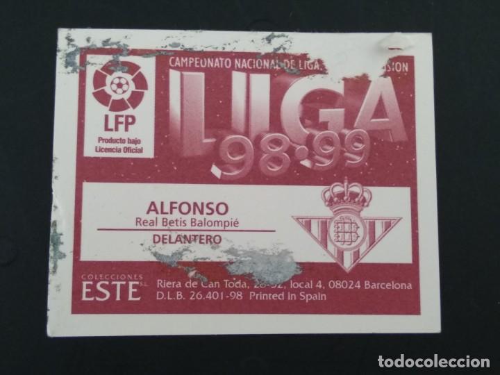 Cromos de f&uacute;tbol: ALFONSO BETIS ESTE 98 99 - Foto 2
