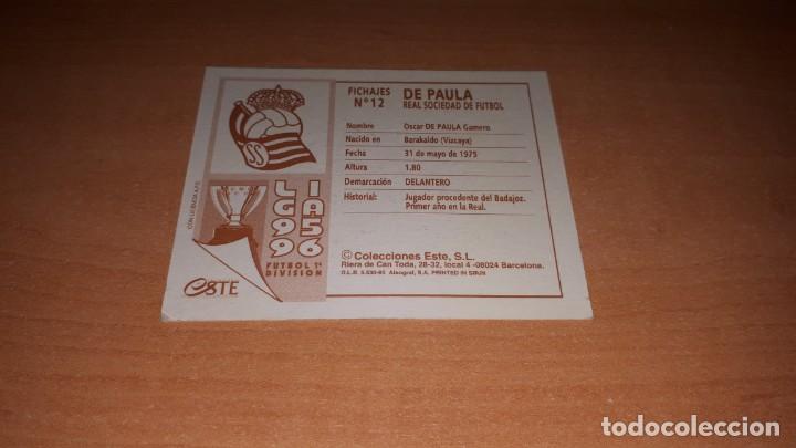 Cromos de f&uacute;tbol: Cromo de paula - Foto 2
