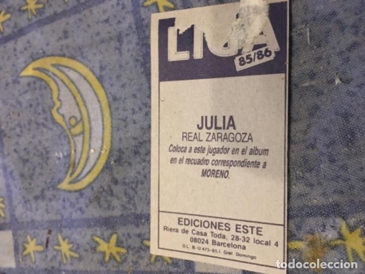 Cromos de f&uacute;tbol: Cromo este 85 86 julia - Foto 2