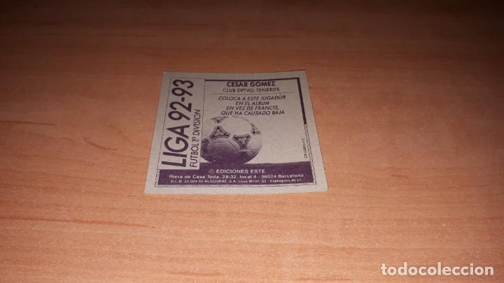 Cromos de f&uacute;tbol: Cromo cesar G&oacute;mez - Foto 2