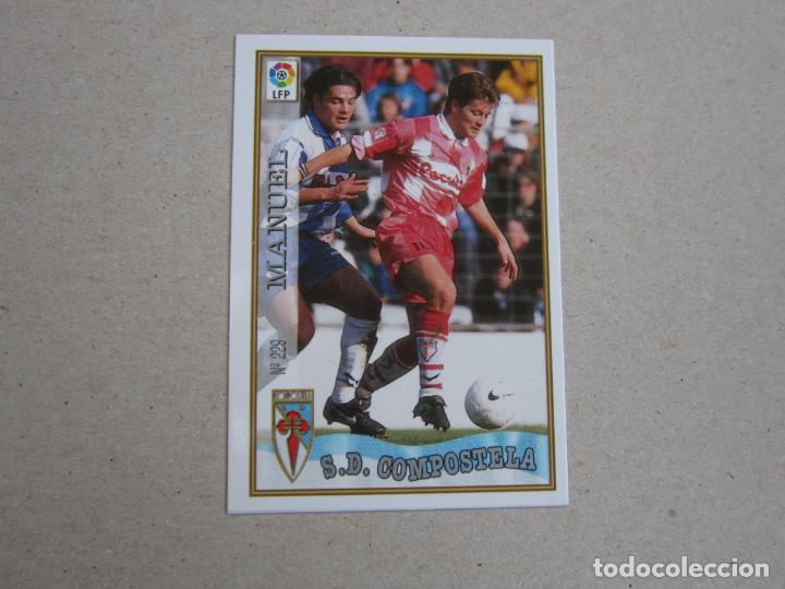 Fu&szlig;ball-Sticker: MUNDICROMO FICHAS LIGA 97 98 N&ordm; 229 MANUEL COMPOSTELA 1997 1998 NUEVO