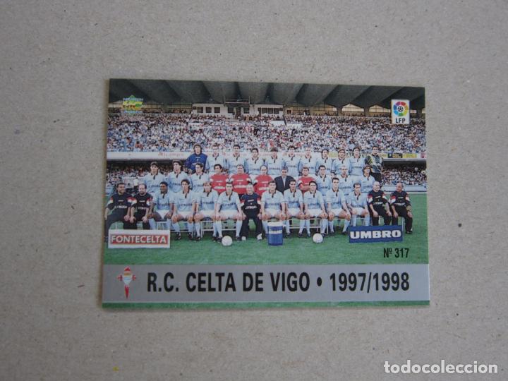 Cromos de f&uacute;tbol: MUNDICROMO FICHAS LIGA 97 98 N&ordm; 317 PLANTILLA / INDICE CELTA 1997 1998 NUEVO