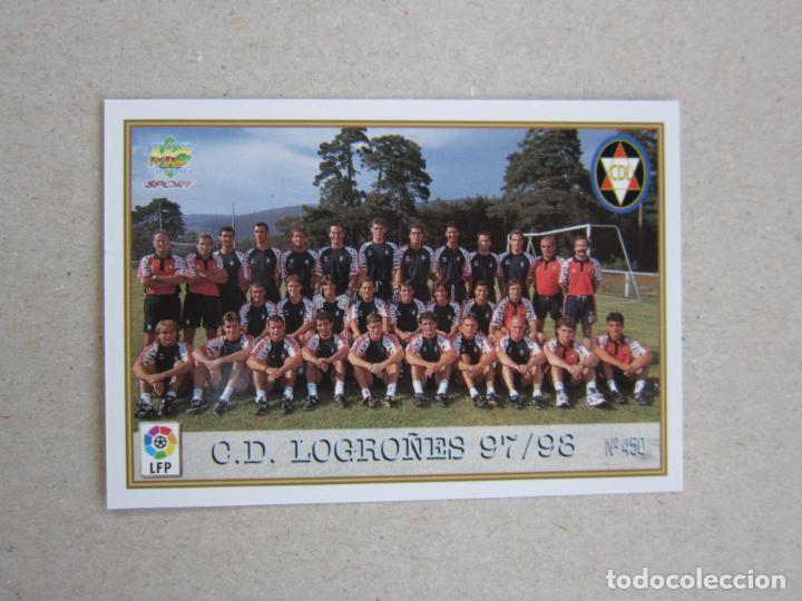 Cromos de F&uacute;tbol: MUNDICROMO FICHAS LIGA 97 98 N&ordm; 450 PLANTILLA / ESCUDO LOGRO&Ntilde;ES 1997 1998 NUEVO