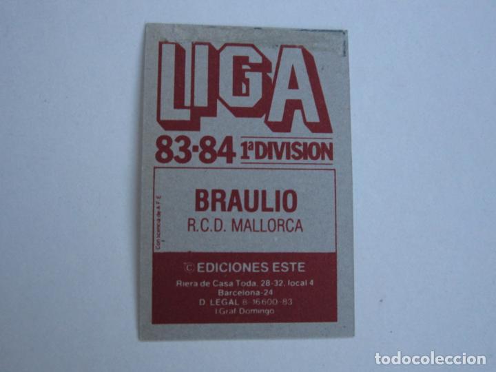Cromos de f&uacute;tbol: ESTE 83 84 VERSION BRAULIO MALLORCA D 1983 1984 - Foto 2