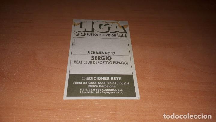 Cromos de f&uacute;tbol: Cromo sergio - Foto 2