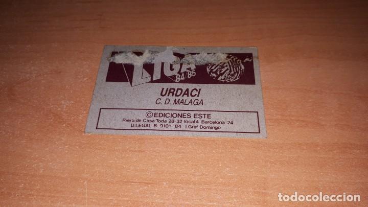 Cromos de f&uacute;tbol: Cromo urdaci - Foto 2