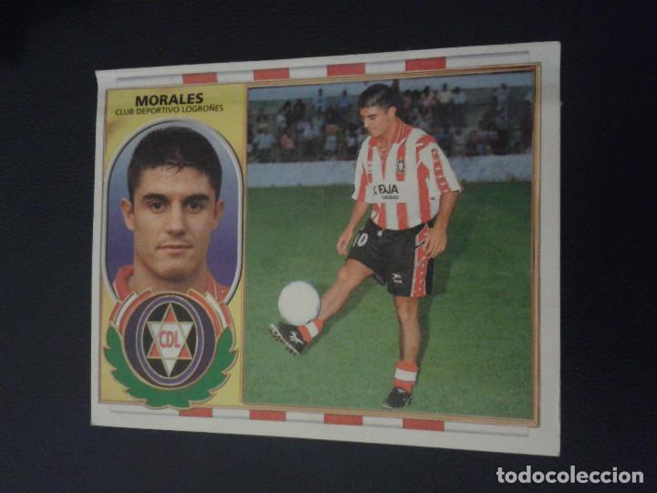 Cromos de f&uacute;tbol: MORALES. LOGRO&Ntilde;ES. COLECCIONES ESTE. LIGA 96/97. VENTANILLA LATERAL - Foto 1