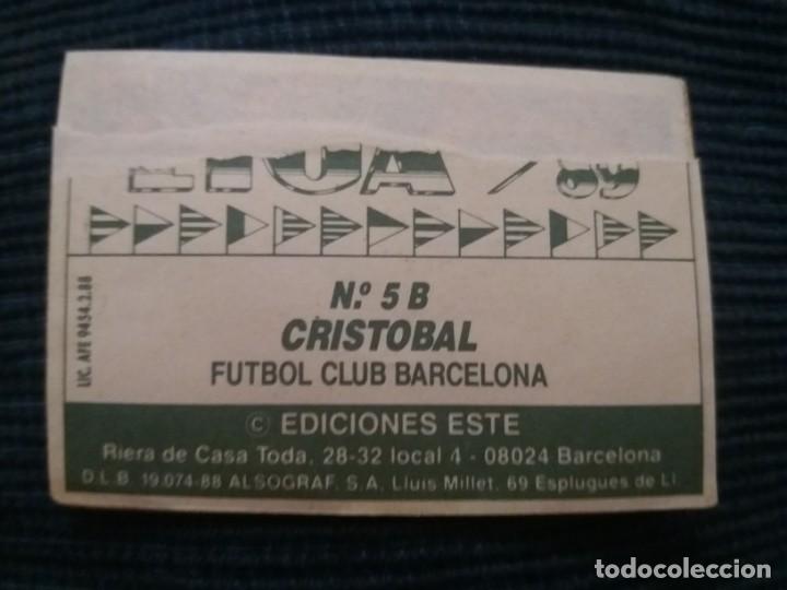 Cromos de f&uacute;tbol: 88/89 ESTE. BARCELONA CRIST&Oacute;BAL. Leer - Foto 2