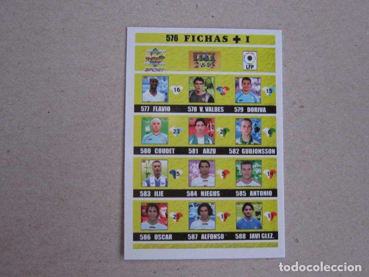 Cromos de f&uacute;tbol: MUNDICROMO FICHAS LIGA 2003 2002 ERROR N&ordm; 576 INDICE FICHAS + I 02 03 NUEVO