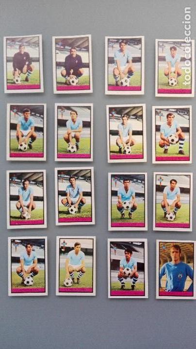 Cromos de F&uacute;tbol: LOTE 16 CROMOS FUTBOL COMPLETO CELTA VIGO PONTEVEDRA EDICS FHER 72 73 1972 1973 DESPEGADOS PERO MBC*