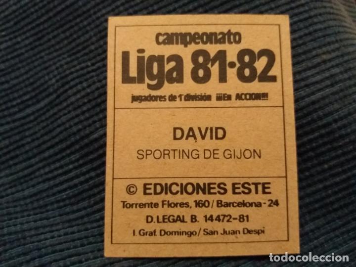 Cromos de f&uacute;tbol: 81/82 ESTE. NUNCA PEGADO sporting DE Gij&oacute;n david - Foto 2