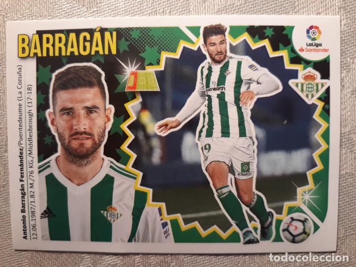 Cromos de f&uacute;tbol: 3 BARRAG&Aacute;N - BETIS - CROMO EDICIONES ESTE 2018-19 - Foto 1