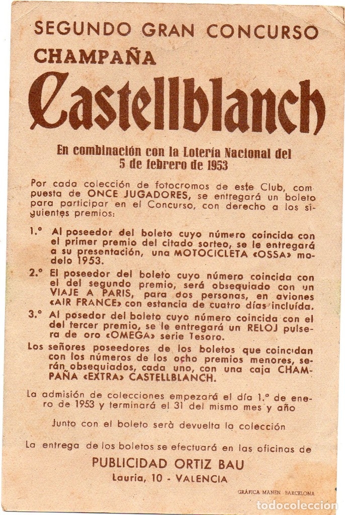 Cromos de f&uacute;tbol: Gabriel Alonso Real Madrid 1954 - Foto 2