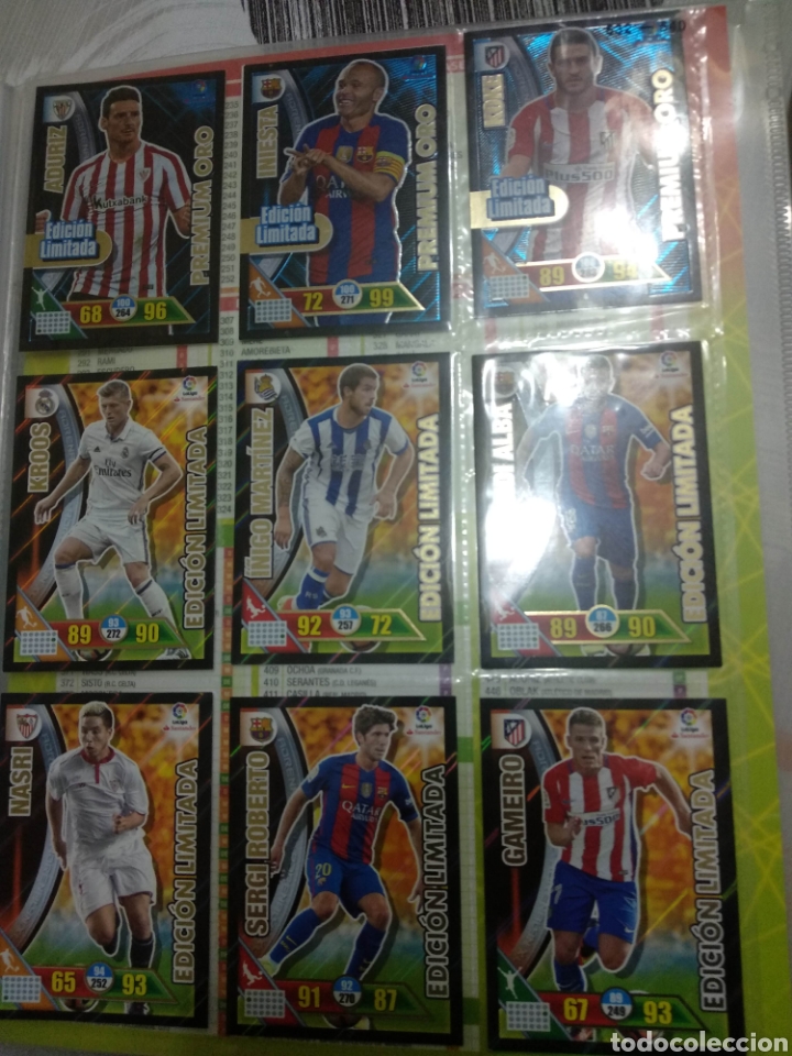 Cromos de F&uacute;tbol: 9 ediciones especiales Adrenalyn 16-17 3 premiun oro