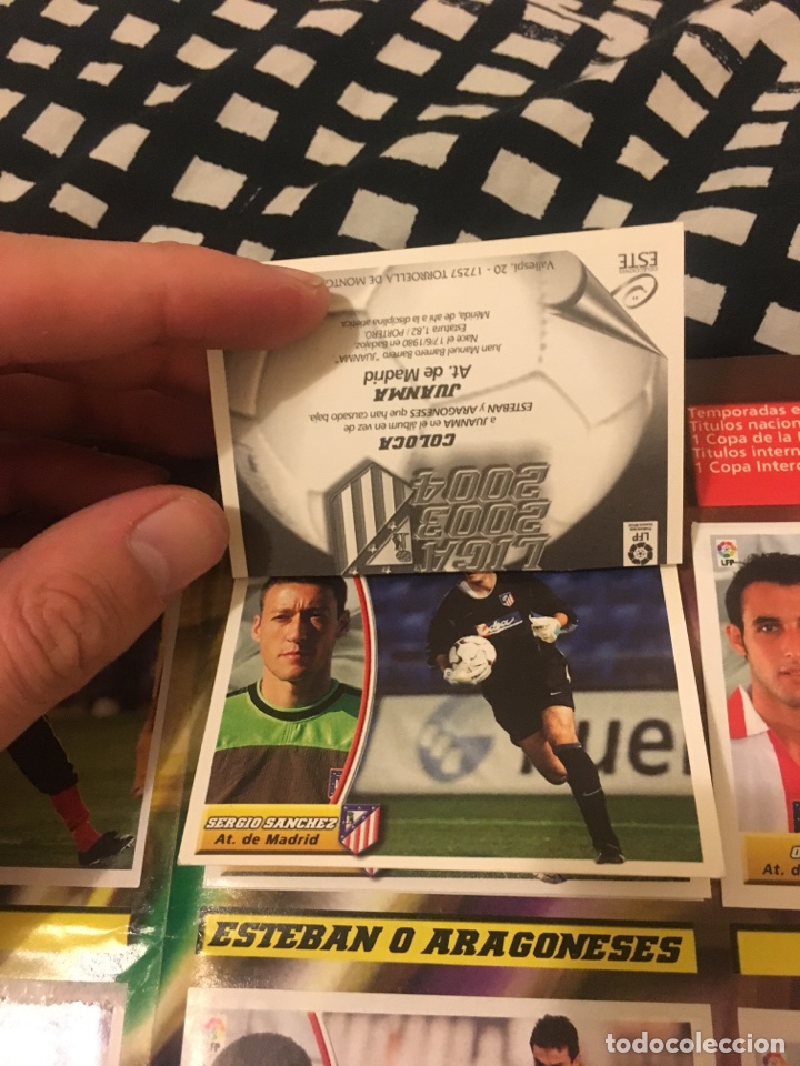 Cromos de f&uacute;tbol: Este 03 04 2003 2004 aragoneses S&aacute;nchez Juanma Esteban ventanila - Foto 2