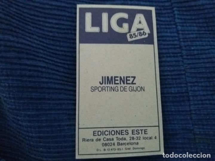 Cromos de f&uacute;tbol: 85/86 ESTE. NUNCA PEGADO sporting DE Gij&oacute;n Jim&eacute;nez - Foto 2