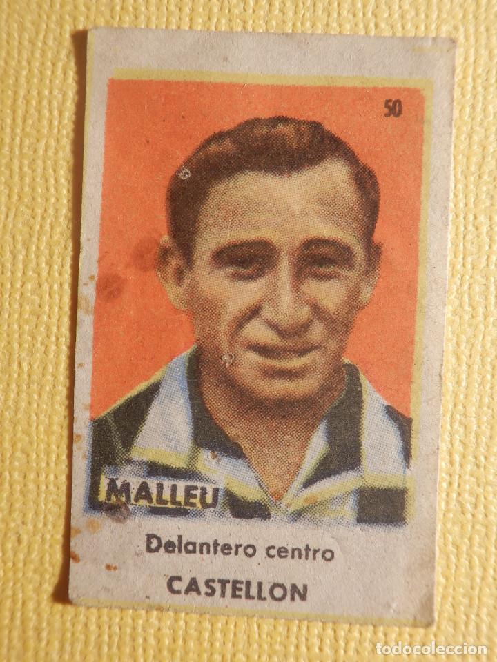 Fu&szlig;ball-Sticker: Cromo futbol - C.D. CASTELL&Oacute; - 50.- MALLEU - ASES DEL FUTBOL BRUGUERA 1944-45 44-1945 - Nunca pegado