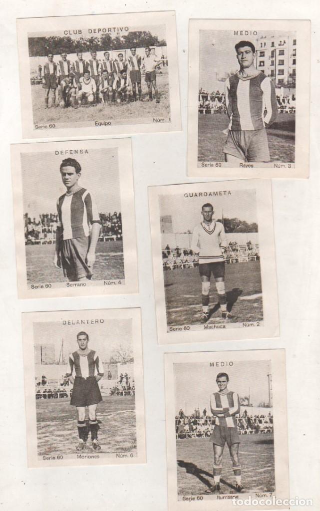 Cromos de F&uacute;tbol: Lote de 6 cromos de futbol Club deportivo Madrid serie 60 ALBUM CUPON PENINSULAR TOMO 1,1932-1933