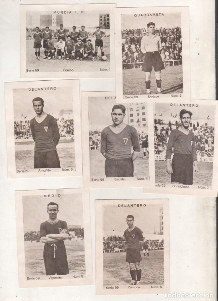 Cromos de F&uacute;tbol: SERIE COMPLETA MURCIA 7 CROMOS DE FUTBOL DEL ALBUM DEL CUPON PENINSULAR 1932 CROMO SERIE 53