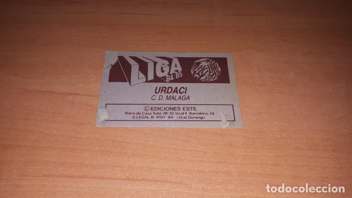 Cromos de f&uacute;tbol: Cromo urdaci - Foto 2