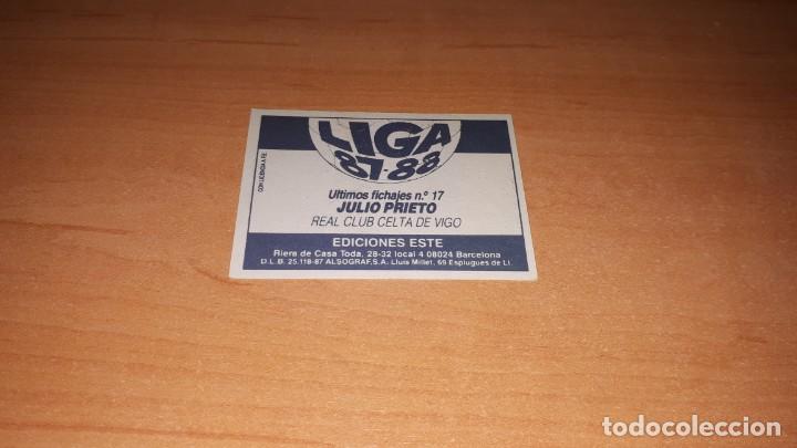 Cromos de f&uacute;tbol: Cromo julio prieto - Foto 2