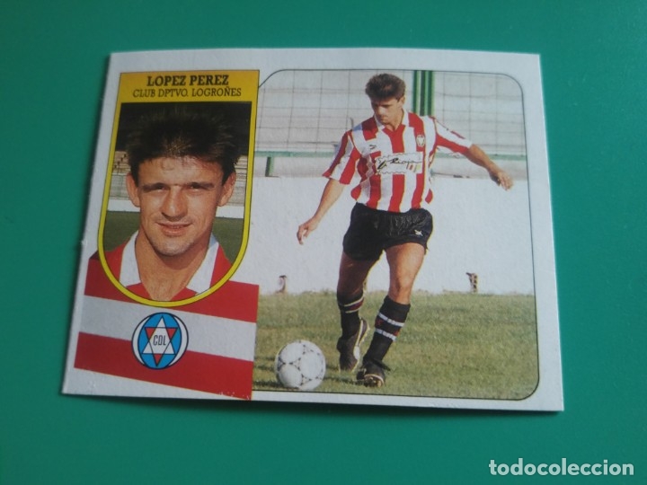 Cromos de f&uacute;tbol: L&Oacute;PEZ P&Eacute;REZ - LOGRO&Ntilde;&Eacute;S - EDICIONES ESTE 1991-92 - DESPEGADO - 91/92 - Foto 1
