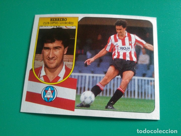 Cromos de f&uacute;tbol: HERRERO - LOGRO&Ntilde;&Eacute;S - EDICIONES ESTE 1991-92 - DESPEGADO - 91/92 - Foto 1