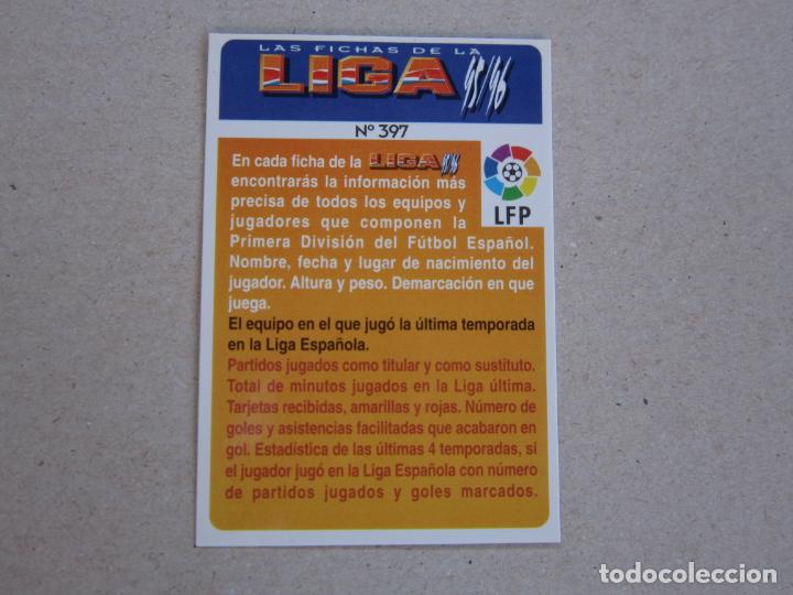 Cromos de F&uacute;tbol: MUNDICROMO FICHAS LIGA 95 96 N&ordm; 397 TARJETA INFORMATIVA 1995 1996