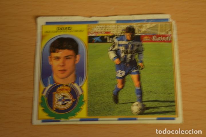 Cromos de f&uacute;tbol: CROMOS DE ESTE 96-97 DAVID (DEPORTIVO CORU&Ntilde;A),DESPEGADO EN VENTANILLA - Foto 1