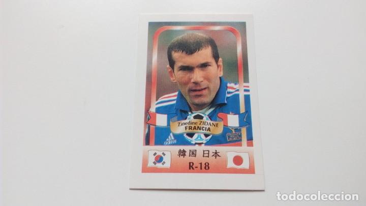 Cromos de f&uacute;tbol: 18 ZINEDINE ZIDANE REAL MADRID FRANCIA FRANCE NUEVO MUNDIAL KOREA JAPON 2002 NO ESTE NO PANINI
